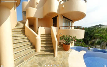 Panoramic view of main deck and pool