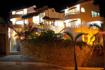 Villa Pacifico at night